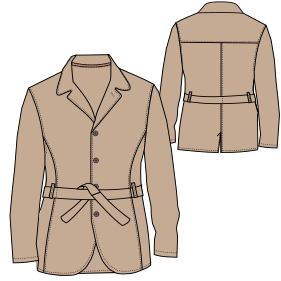 Patron ropa, Fashion sewing pattern, molde confeccion, patronesymoldes.com Safari Blazer 7429 BOYS Jackets